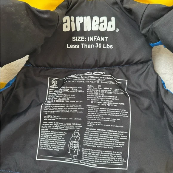 Airhead Infant Lifejacket - Picture 3 of 4